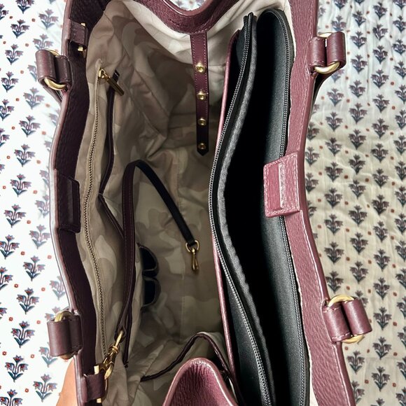 Dagne Dover Allyn Medium Tote in Oxblood - Picture 6 of 13